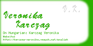 veronika karczag business card